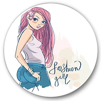 Designart - Trendy Fashion Girl I