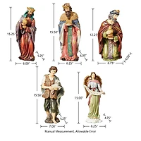 Glitzhome® 16" Oversized Nativity Figurine Set