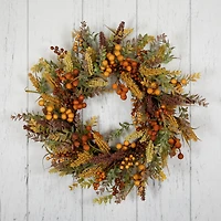 24" Real Touch™️ Mixed Foliage & Berries Fall Harvest Wreath