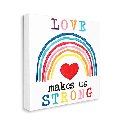 Stupell Industries Love Makes Us Strong Canvas Wall Art