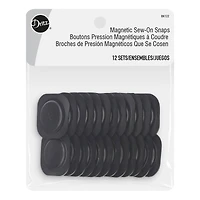Dritz® Black Square Sew-On Magnetic Snaps, 1.12"