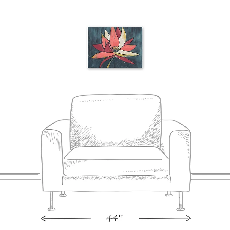 Pink Lotus 16" x 12" Canvas Wall Art
