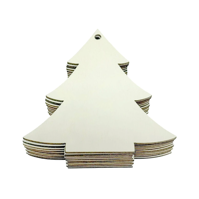 3.25" DIY Plywood Tree Ornaments, 50ct. by Make Market®