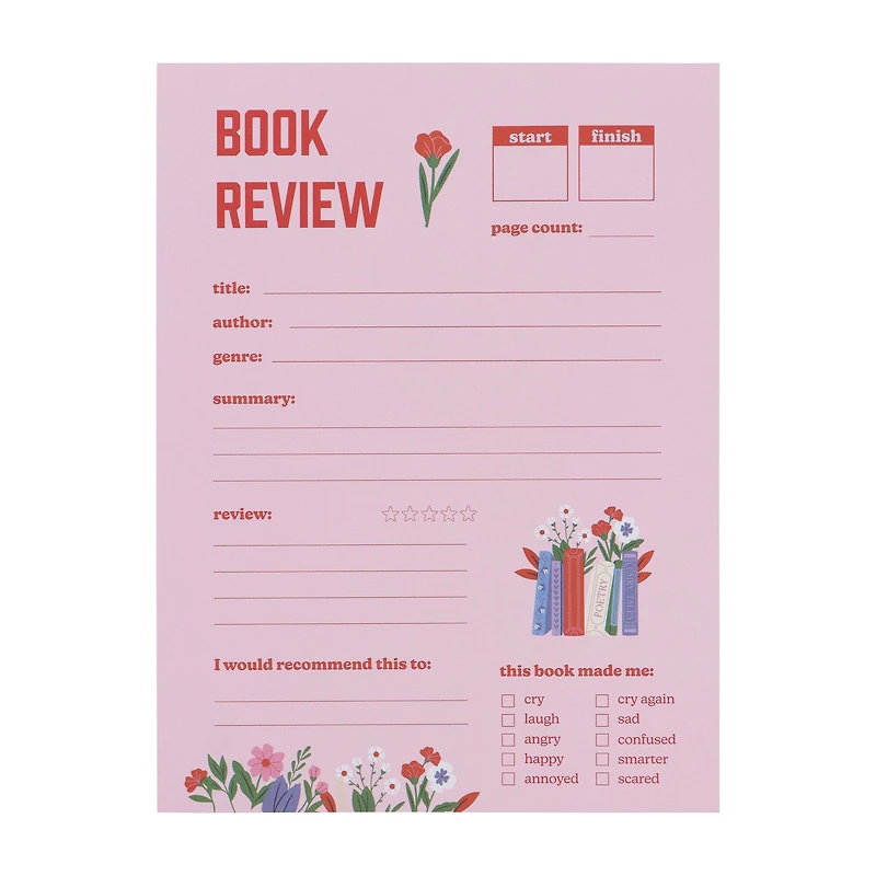 Book Review Notepad by Fab Finds