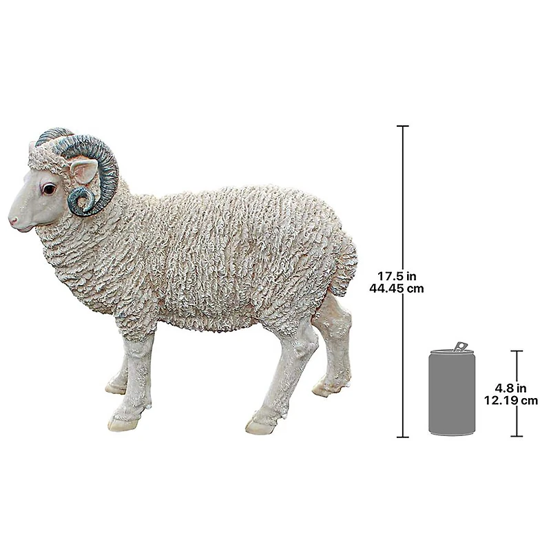 Design Toscano 20" Horned Dorset Sheep Statue
