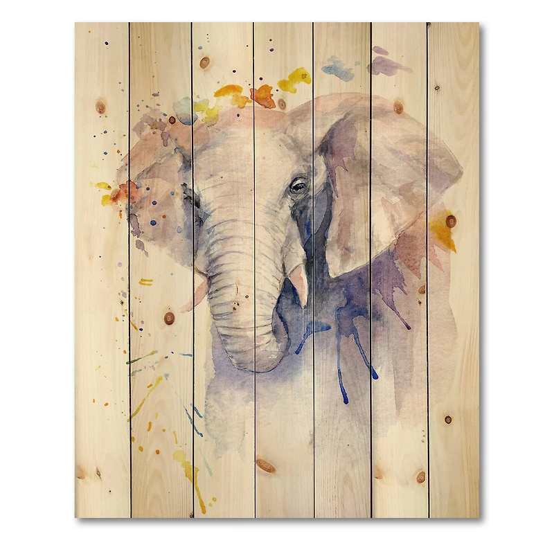 Designart - Portrait of An Elephant In Flowers