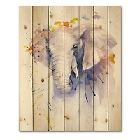 Designart - Portrait of An Elephant In Flowers