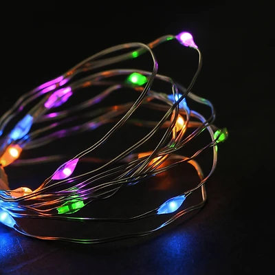 18ct. Multicolored LED Micro Fairy Easter String Lights