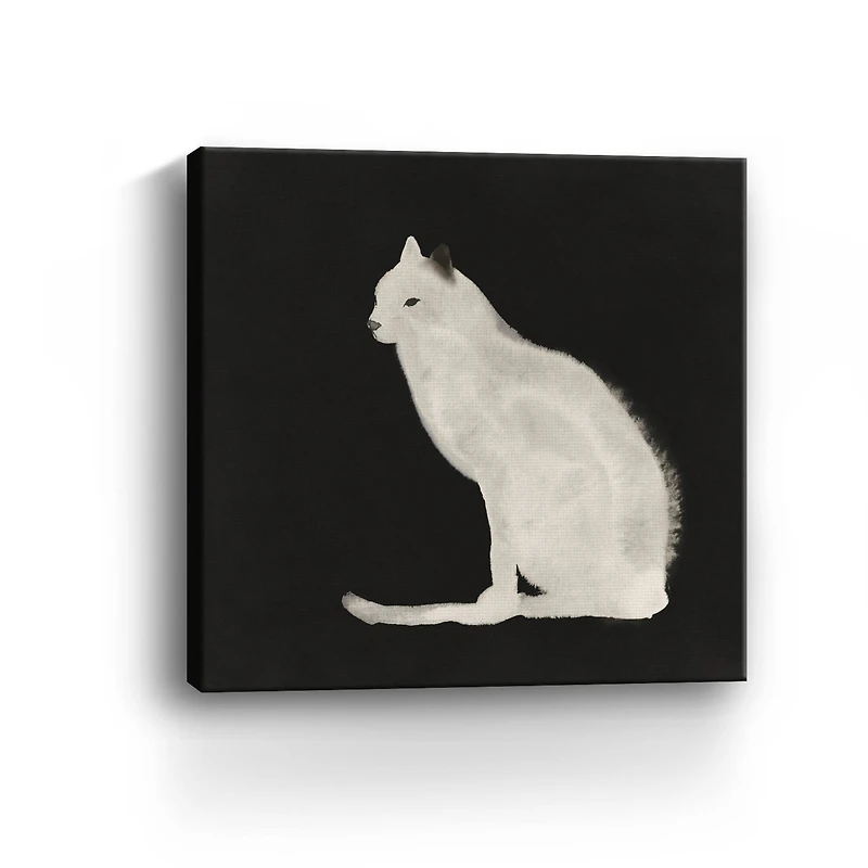 Midnight Cat Canvas Giclee