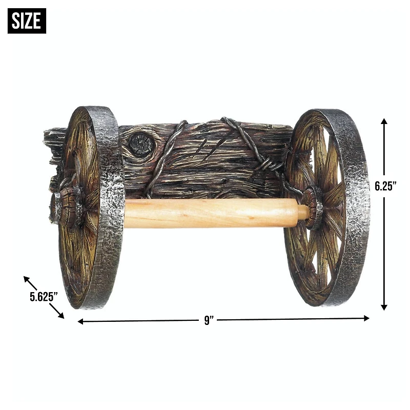 9" Wagon Wheel Toilet Paper Holder
