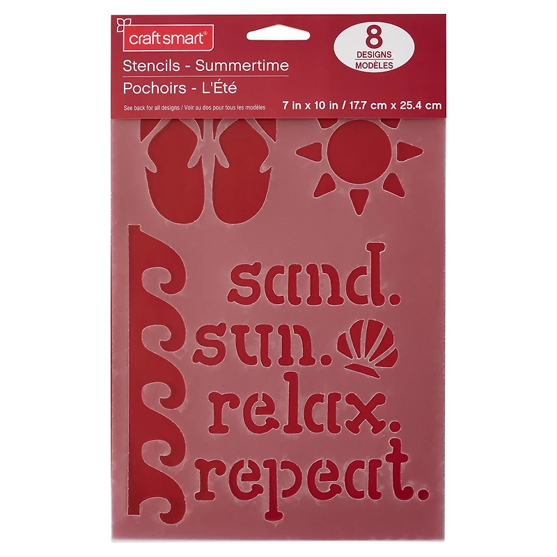 Summertime Stencils, 7" x 10" by Craft Smart®