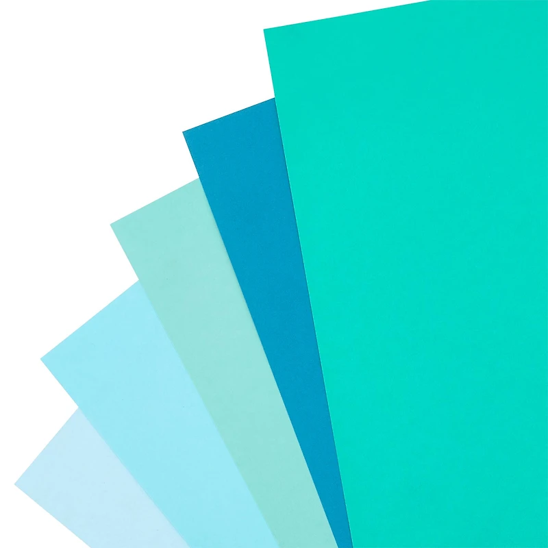 12 Packs: 50 ct. (600 total) Blue Ombre 8.5" x 11" Cardstock Paper by Recollections®
