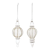 6ct. 7" Jeweled Glass Finial Drop Ornaments