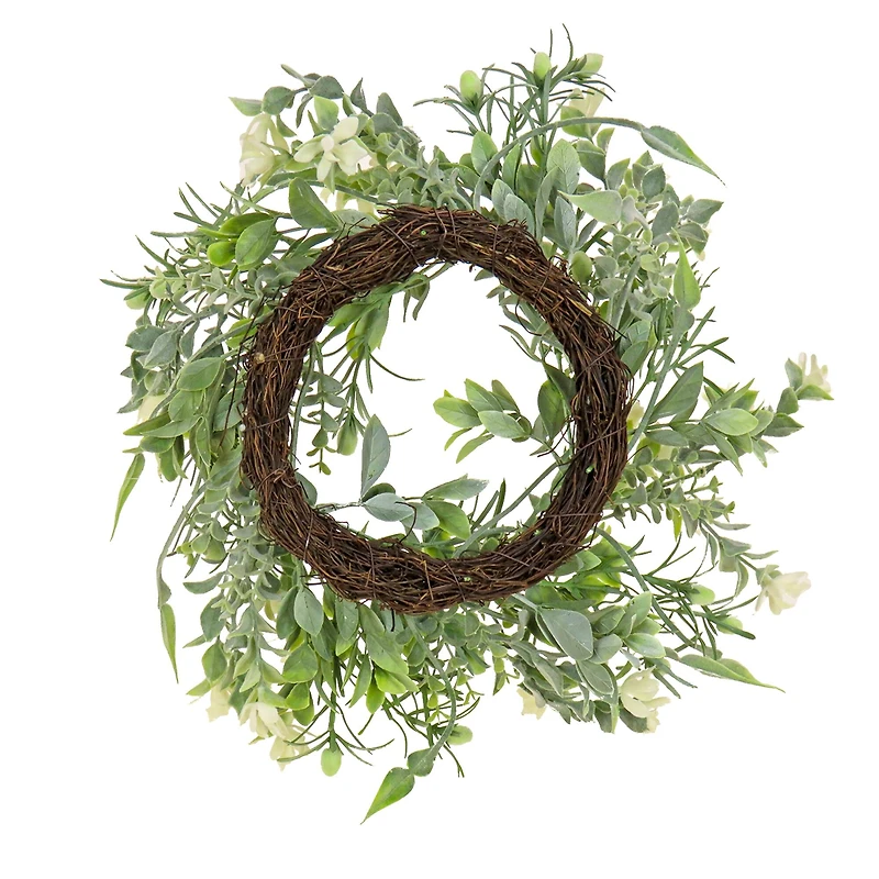 14" Spring Mixed Blossoms Table Wreath