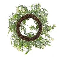 14" Spring Mixed Blossoms Table Wreath