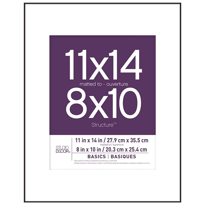 Basics Black Frame with Mat by Studio Décor