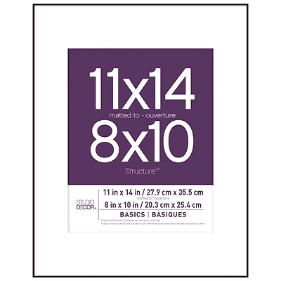 Basics Black Frame with Mat by Studio Décor