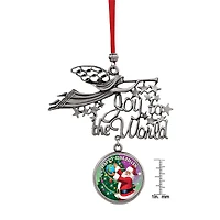Joy to the World Santa Happy Holidays JFK Half Dollar Ornament