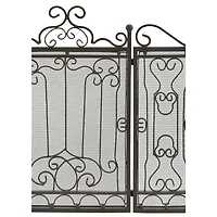 Brown Metal Traditional Fireplace Screen, 38" x 48" x 1"