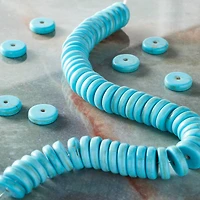 Turquoise Reconstituted Howlite Heishi Beads, 10mm by Bead Landing™