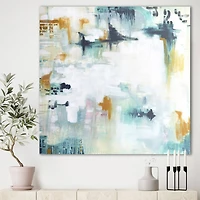 Designart - Teal And White Composition