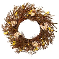 32" Brown Fall Grass Autumn Harvest Wreath