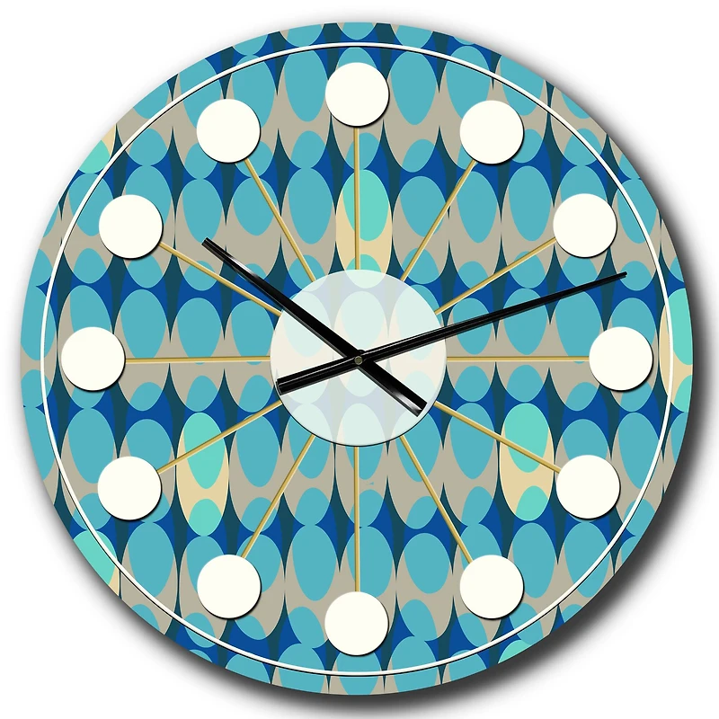 Designart 'Retro Abstract Design Xv Mid-Century Modern Wall Clock
