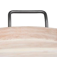 Round Wood Decorative Nesting Tray Set