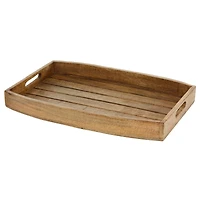 Rustic Brown Mango Wood Rustic Tray Set