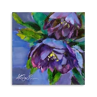 Purple Florals Canvas Giclee