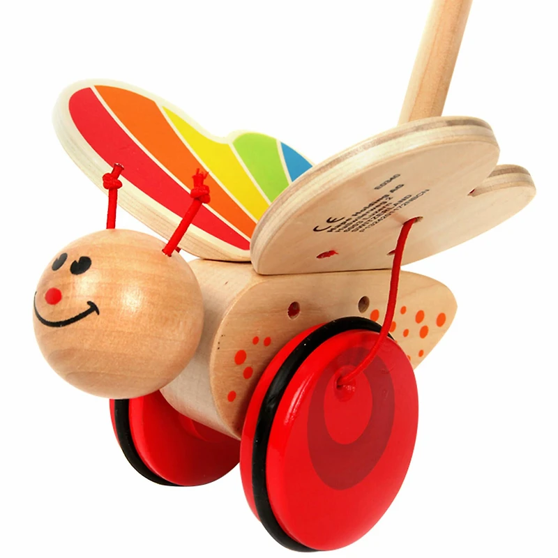 Hape Wooden Push & Pull Butterfly Walking Toy