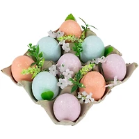 6.25" Pastel Easter Eggs with Carton Decoration