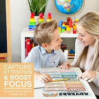 Hadley Designs 11" x 17" Retro Parts of Speech Language Arts and Grammar Laminated Posters Set