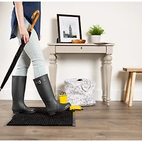 DII® J&M Charcoal Ribbed Walk Off Utility Mat, 30" x 48"