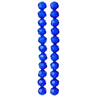 12 Pack: Sapphire Glass Faceted Round Beads, 14mm by Bead Landing™