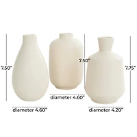 Cream Minimalistic Ceramic Vase Set