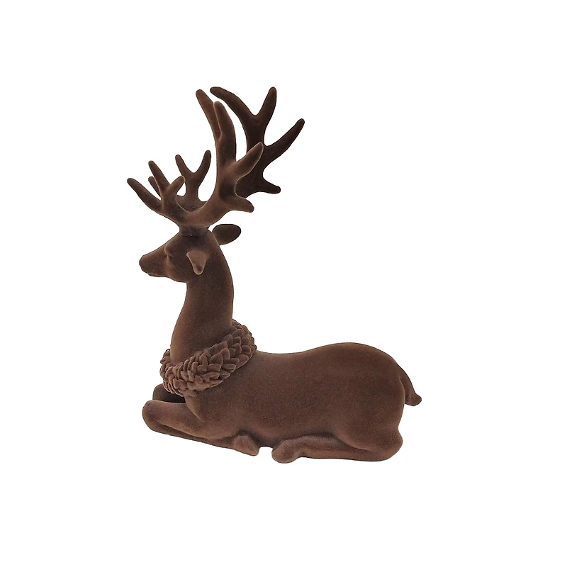 9" Flocked Deer Décor by Ashland