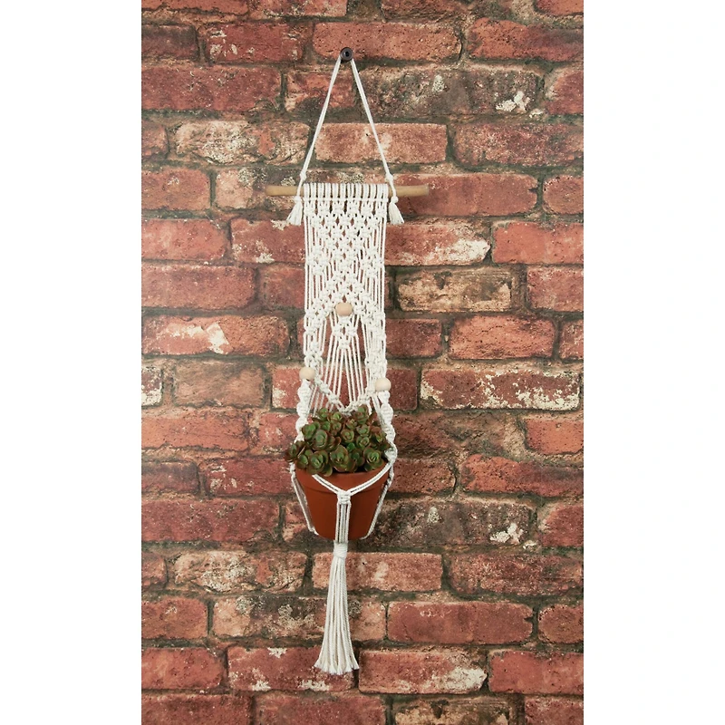 Solid Oak Make-Rame™ Three Beads Macramé Plant Hanger Kit