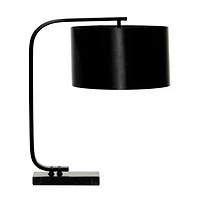 22" Black Metal Traditional Table Lamp