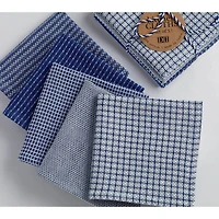DII® Mixed Print Blue Dishcloths, 5ct.