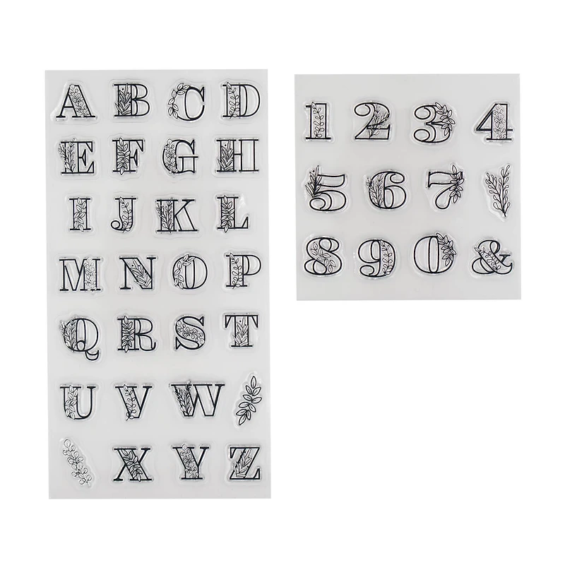 Foliage Alphabet & Numbers Clear Stamps by Recollections™