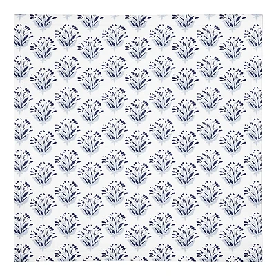 Blue Floral Pattern 10" x 10" Poly Twill Napkin