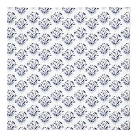 Blue Floral Pattern 10" x 10" Poly Twill Napkin