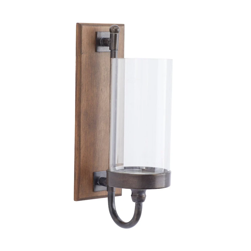 Brown Fir Farmhouse Wall Sconce, 16" x 5"