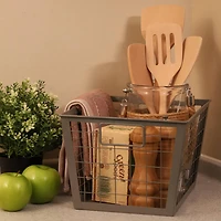 12.5" Gray Wire Multifunctional Basket