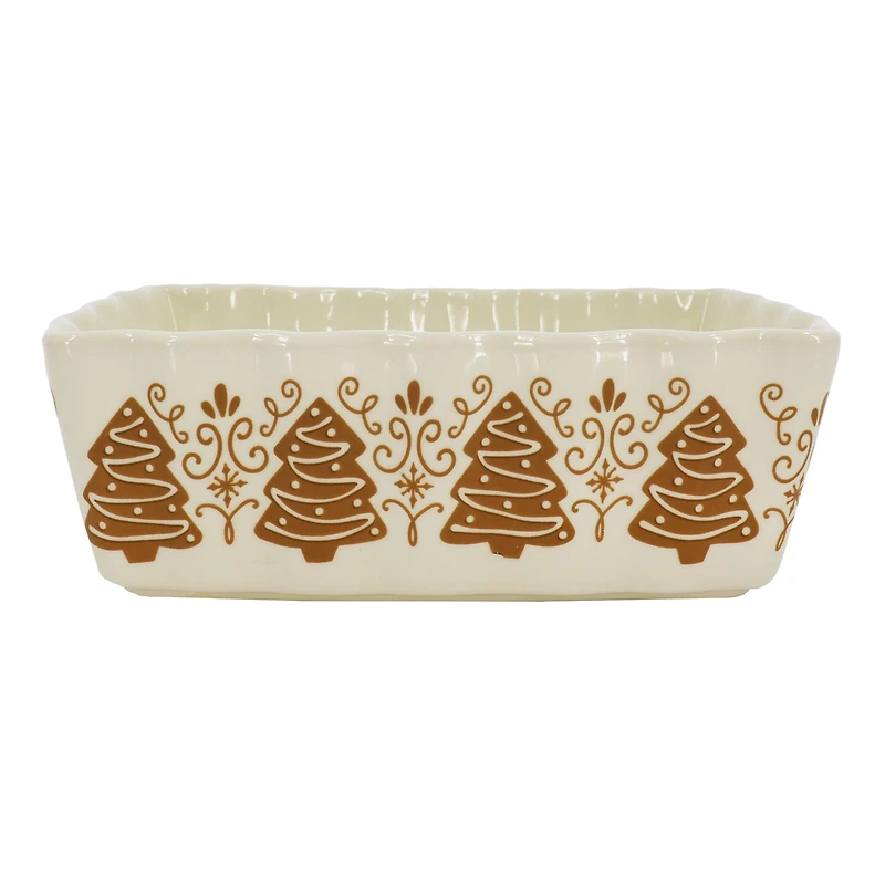 8" x 4.5" Gingerbread Tree Ceramic Baking Dish by Ashland®