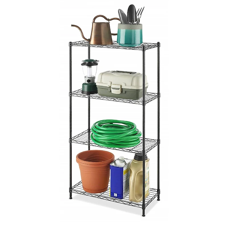 Whitmor Supreme Black 4-Tier Shelves