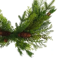 20" Gold Hoop Wreath with Pine & Pinecone by Ashland®