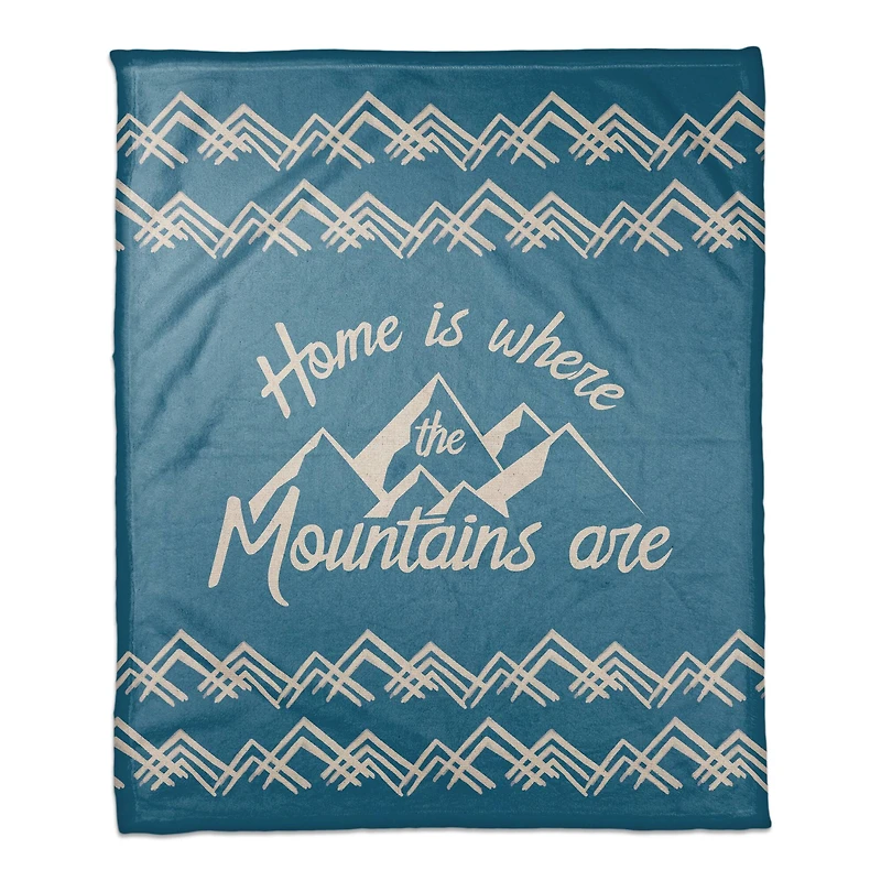 Home Mountains 50x60 Coral Fleece Blanket