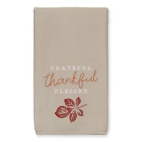 Grateful Thankful Leaf Tea Towel Set